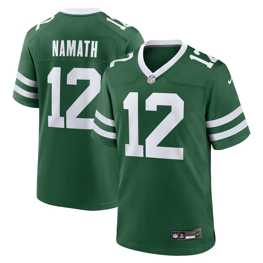 Joe Namath 12 New York Jets Game Jersey - Men, Legacy Green Js3352