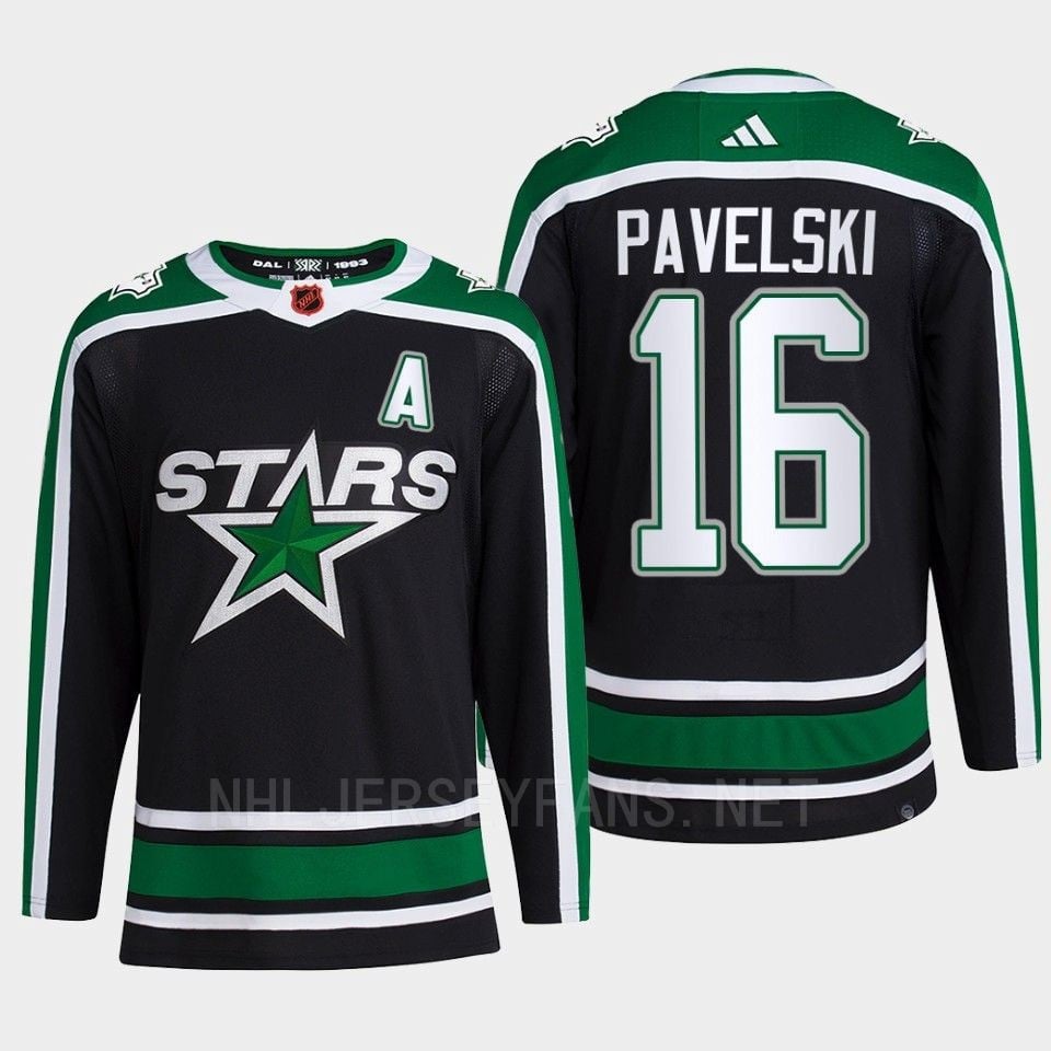 Joe Pavelski 16 Reverse Retro 2.0 2022 Dallas Stars Black Jersey Pro Primegreen