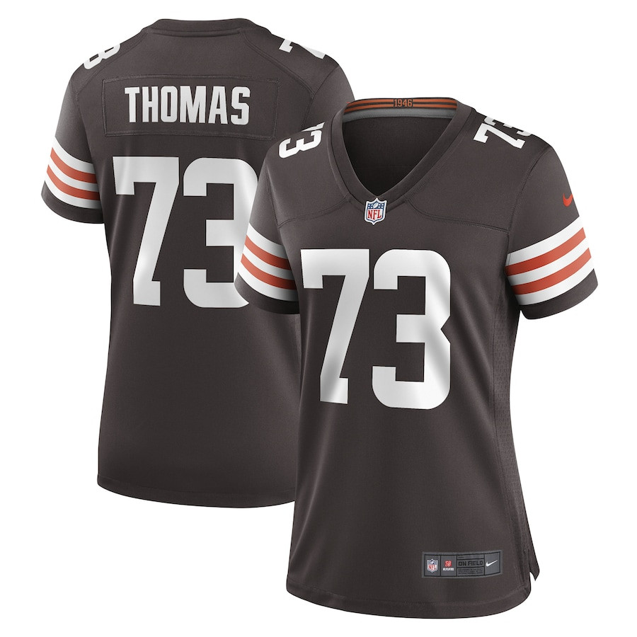 Joe Thomas 73 Cleveland Browns Women Retired Game Jersey - Brown Js5311