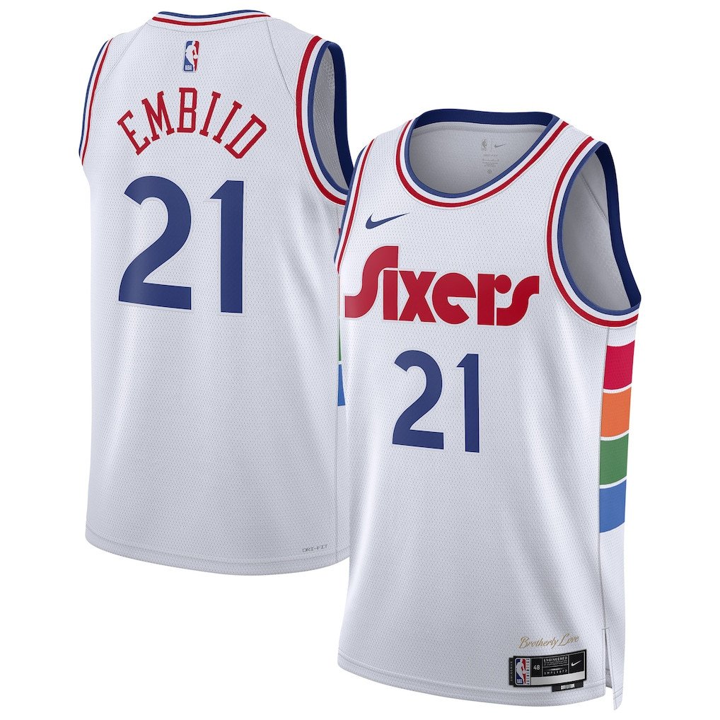 Joel Embiid 21 Philadelphia 76ers Unisex 2024/25 Swingman Player Jersey - City Edition - White