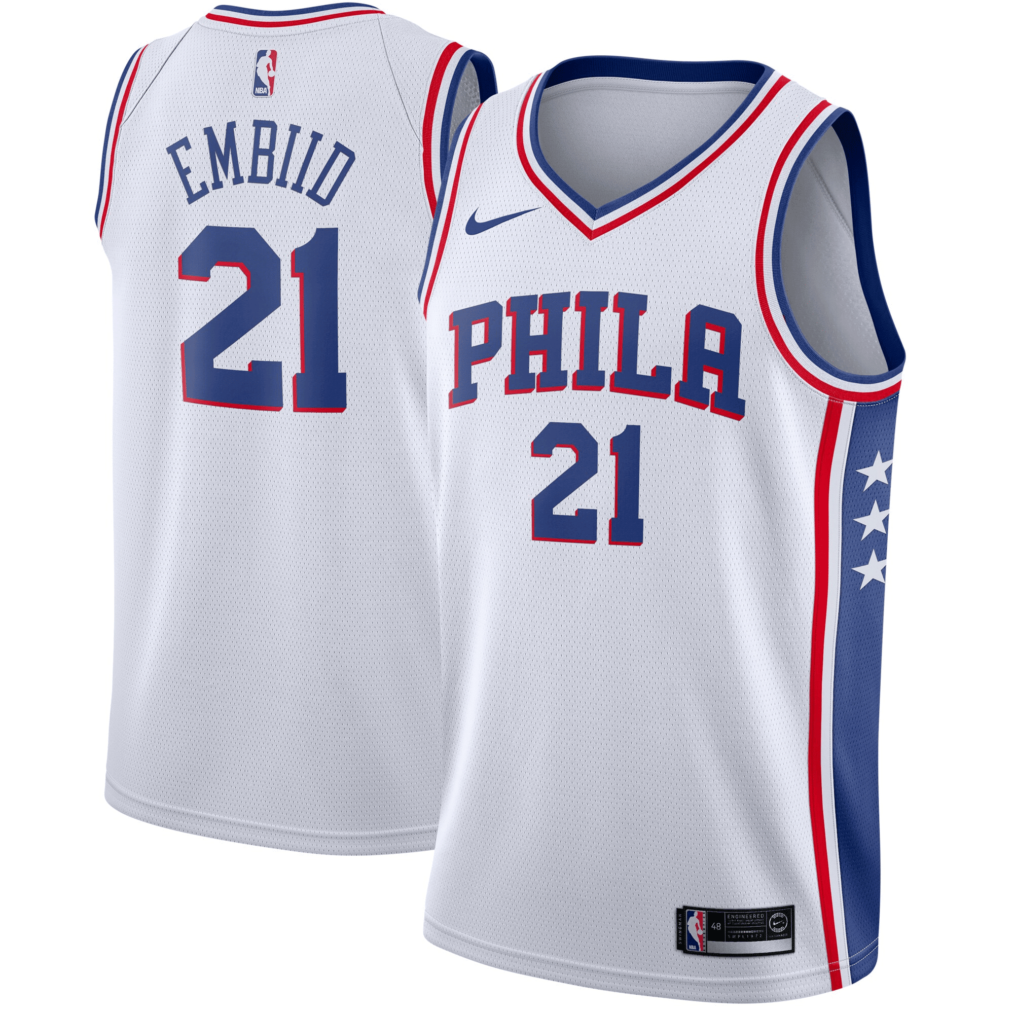 Joel Embiid Philadelphia 76ers Swingman Jersey White - Association Edition Jersey