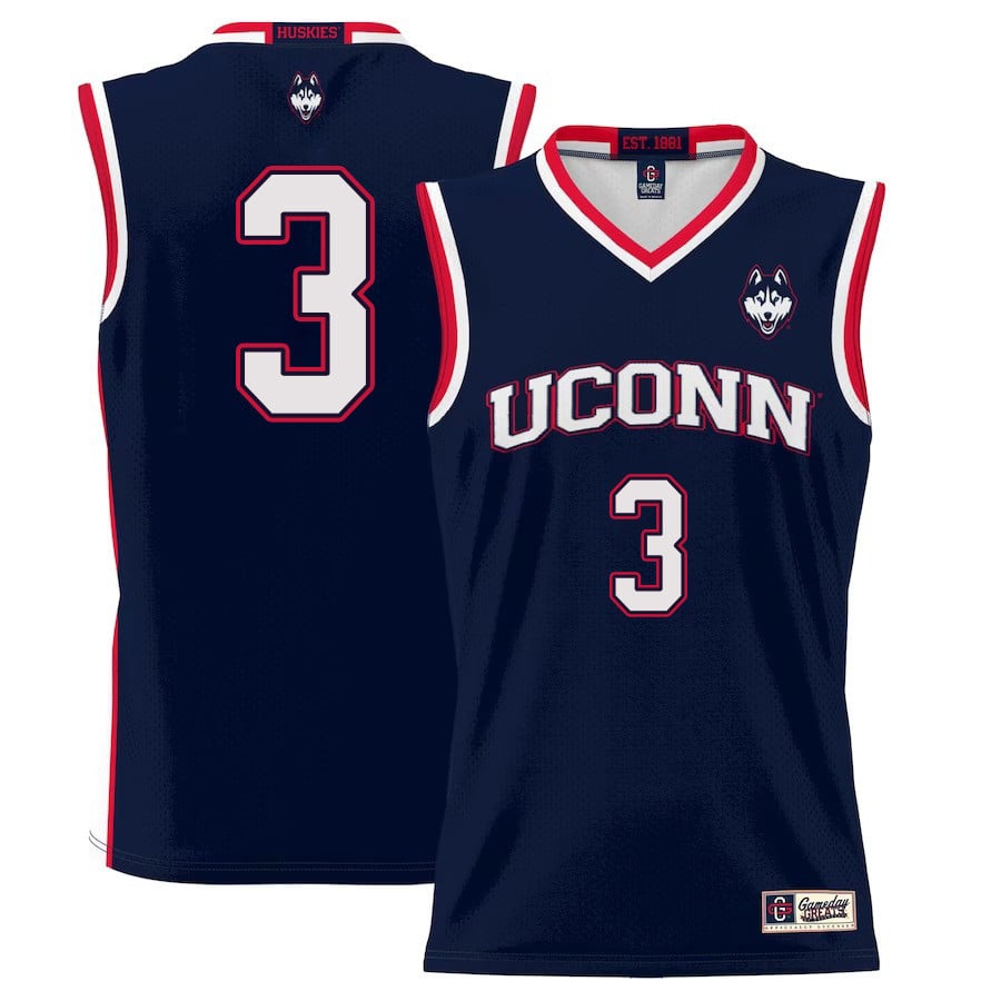 Joey Calcaterra 3 Uconn Huskies Basketball Men Jersey - Navy