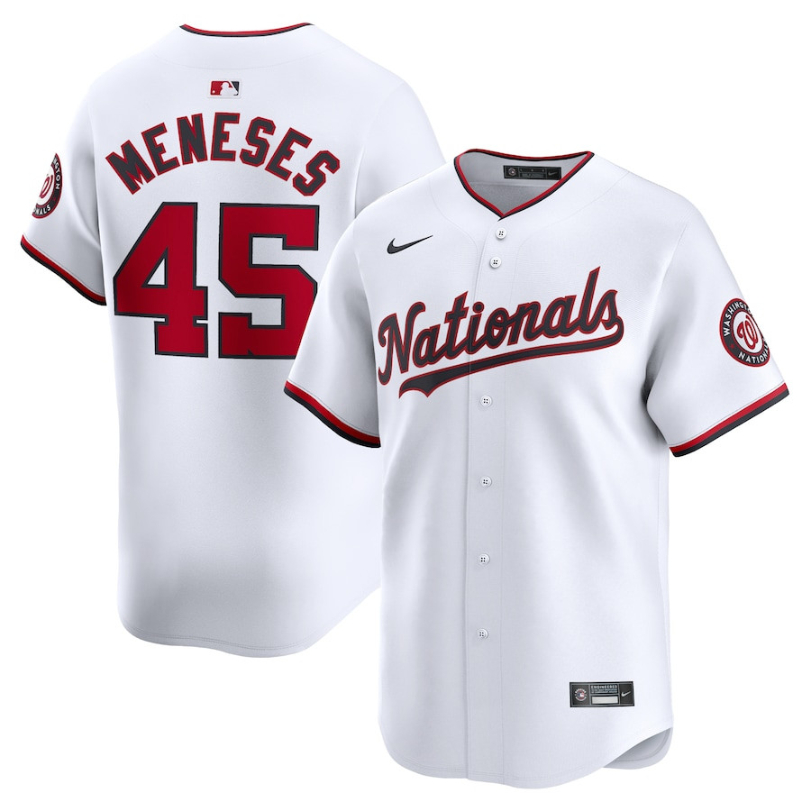 Joey Meneses 45 Washington Nationals Home Limited Men Jersey - White