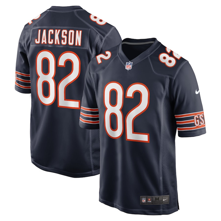 John Jackson 82 Chicago Bears Game Men Jersey - Navy Js1974