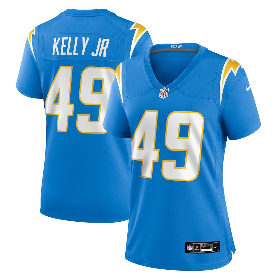 John Kelly Jr. 49 Los Angeles Chargers Women's Team Game Jersey - Powder Blue Js3712
