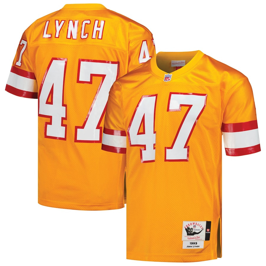 John Lynch 47 Tampa Bay Buccaneers 1993 Throwback Men Game Jersey - Orange Js4404