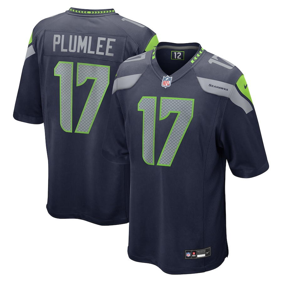 John Rhys Plumlee 17 Seattle Seahawks Game Men Jersey - College Navy Js8894