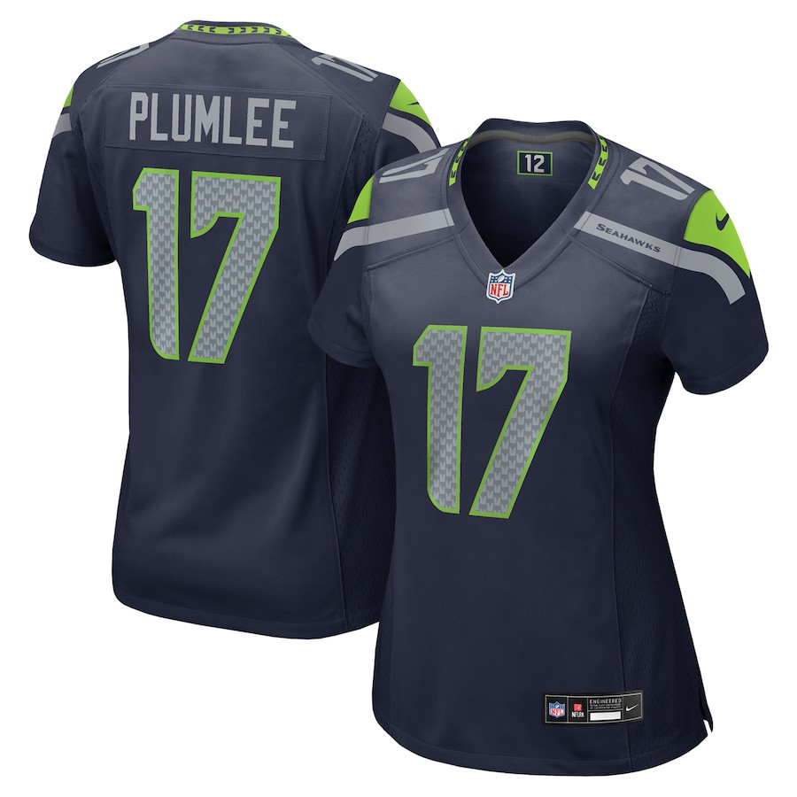 John Rhys Plumlee 17 Seattle Seahawks Women's Game Jersey - College Navy Js3782