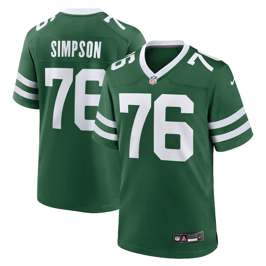 John Simpson 76 New York Jets Team Game Men Jersey - Legacy Green Js3108
