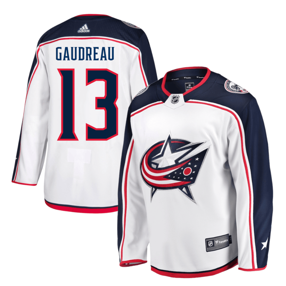 Johnny Gaudreau 13 Columbus Blue Jackets Prime Green Away Men Jersey - White