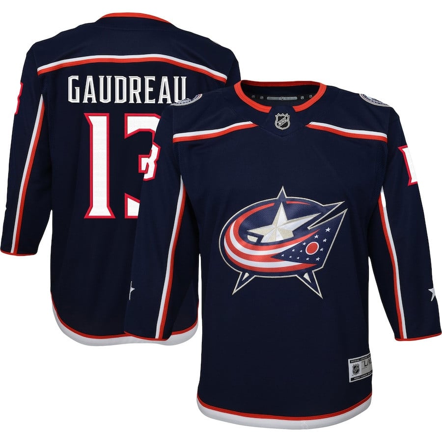 Johnny Gaudreau 13 Columbus Blue Jackets Youth Breakaway Jersey - Navy