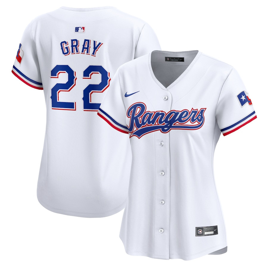 Jon Gray 22 Texas Rangers Women Home Limited Player Jersey - White