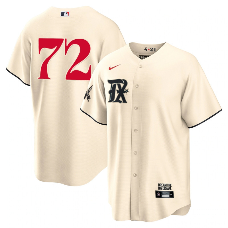 Jonathan Hern?ndez 72 Texas Rangers 2023 City Connect Game Jersey - Cream