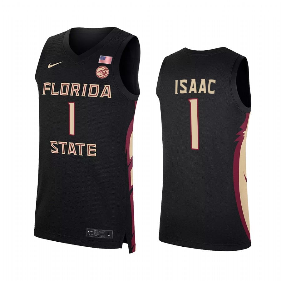 Jonathan Isaac 1 Florida State Seminoles Black Jersey College Basketball Alumni