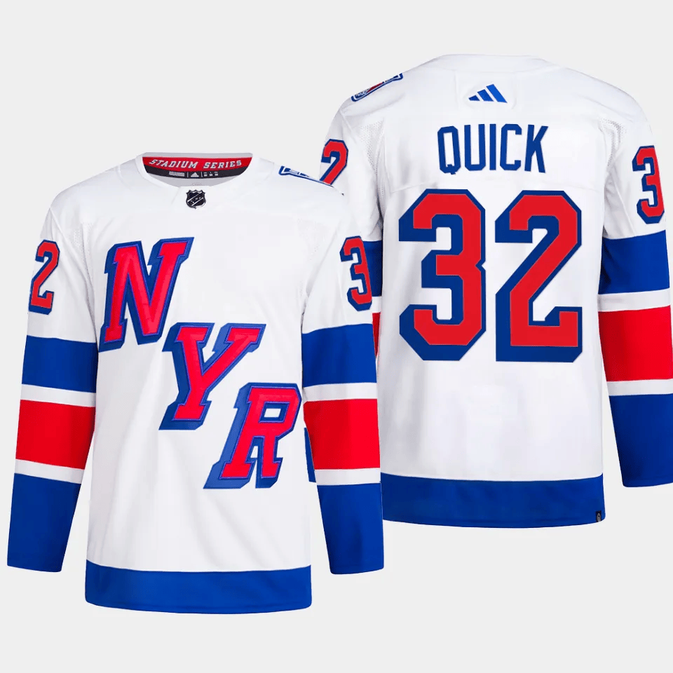 Jonathan Quick 32 New York Rangers 2024 Stadium Series Primegreen Men Jersey - White