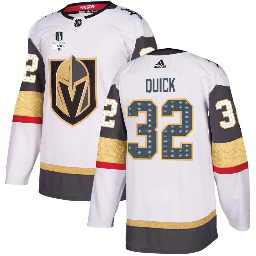 Jonathan Quick 32 Vegas Golden Knights Stanley Cup 2023 Final Patch Away Breakaway Men Jersey - White