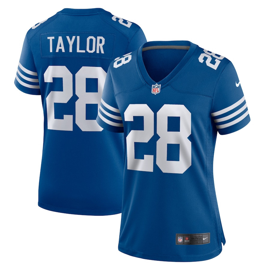 Jonathan Taylor 28 Indianapolis Colts Women Game Jersey - Royal Js6282