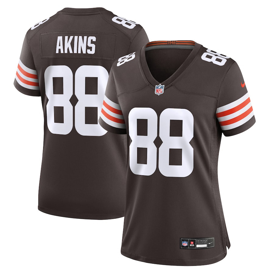 Jordan Akins 88 Cleveland Browns Women's Game Jersey - Brown Js7278