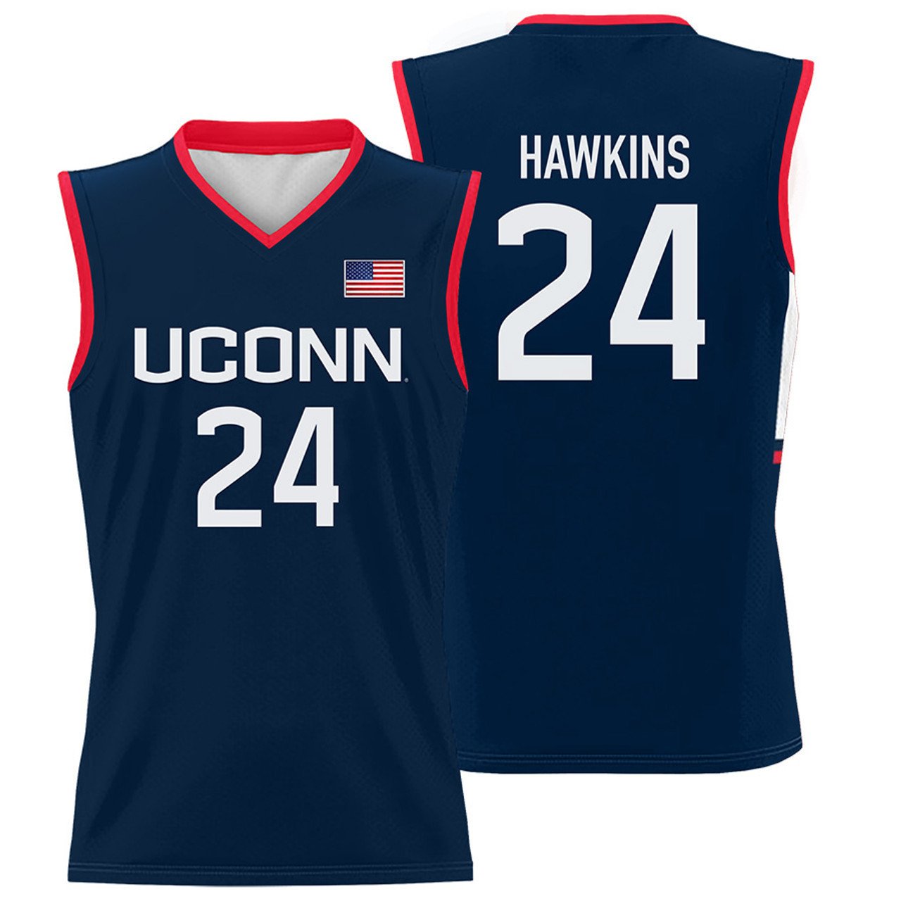 Jordan Hawkins 24 Uconn Huskies Basketball Jersey - Men Navy