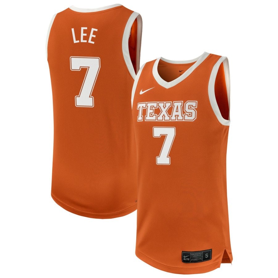 Jordan Lee 7 Texas Longhorns Unisex Nil Women's Basketball Jersey - Texas Orange