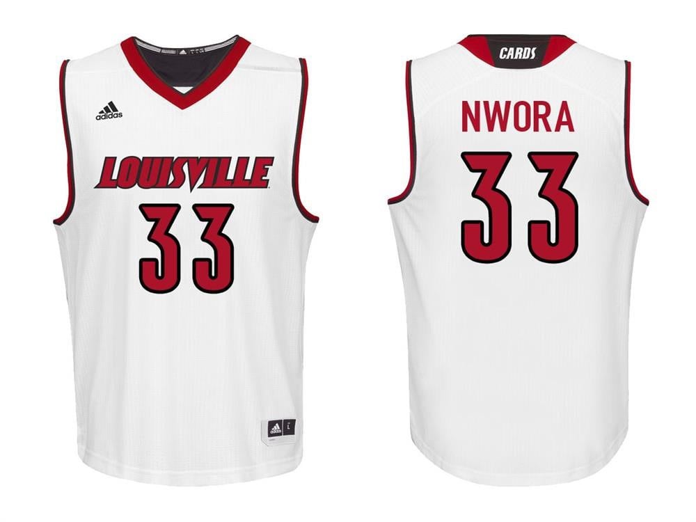 Jordan Nwora 33 White College Basketball Louisville Cardinals Jersey