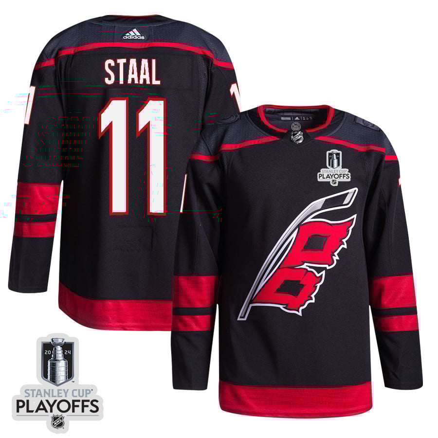Jordan Staal 11 Carolina Hurricanes 2024 Nhl Playoffs Patch Home Jersey - Men, Black