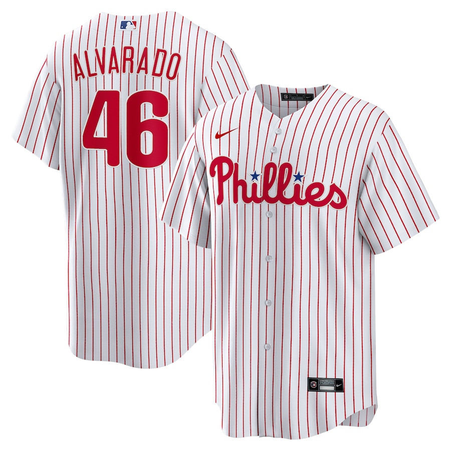 Jos? Alvarado 46 Philadelphia Phillies Men Jersey - White
