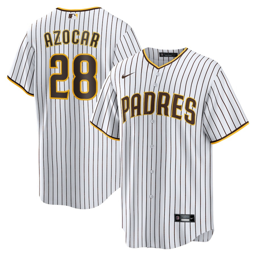 Jos? Azocar 28 San Diego Padres Home Men Jersey - White