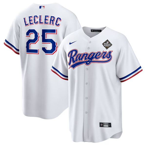 Jos? Leclerc 25 Texas Rangers 2023 World Series Stitched Baseball Jersey - White