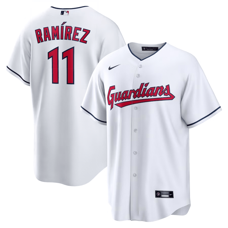 Jos? Ram?rez 11 Cleveland Guardians Home Men Jersey - White