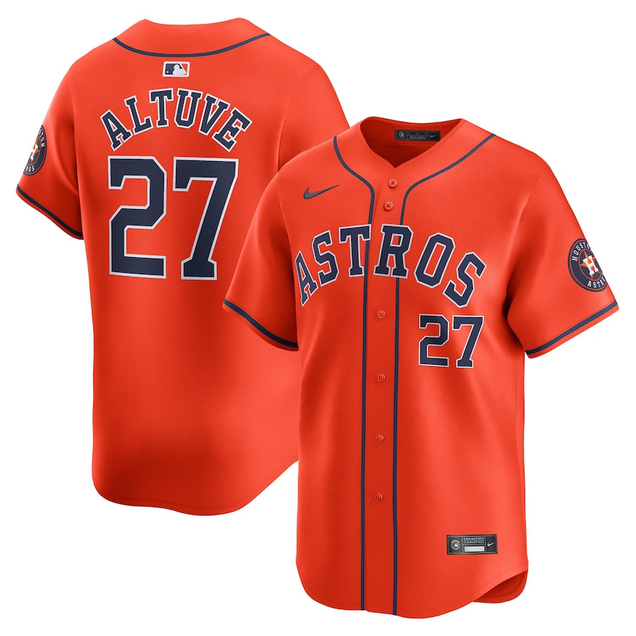 Jose Altuve 27 Houston Astros Alternate Limited Men Jersey - Orange