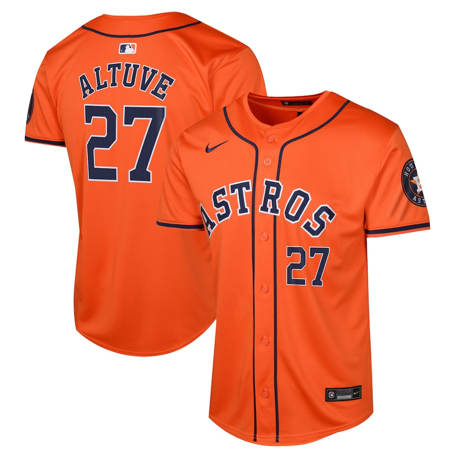 Jose Altuve 27 Houston Astros Alternate Limited Youth Jersey - Orange