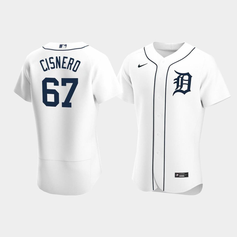 Jose Cisnero 67 Detroit Tigers White Home Jersey