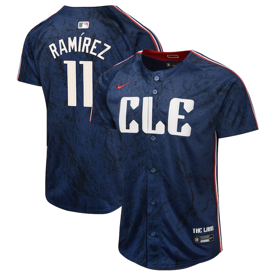 Jose Ramirez 11 Cleveland Guardians 2024 City Connect Limited Youth Jersey - Navy