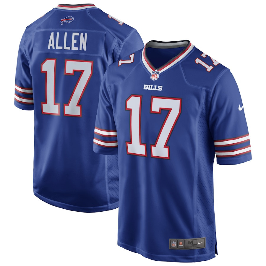 Josh Allen 17 Buffalo Bills Team Game Player Men Jersey - Royal Js6617