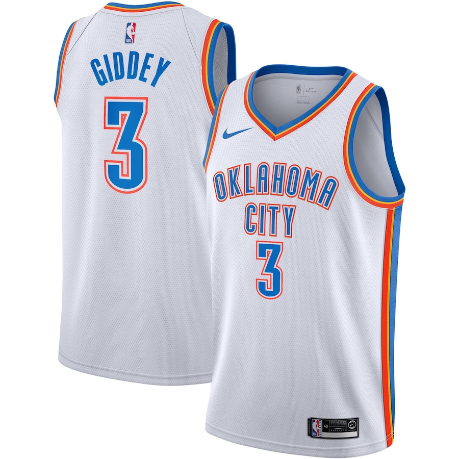 Josh Giddey 3 Oklahoma City Thunder Unisex Swingman Jersey - Association Edition - White