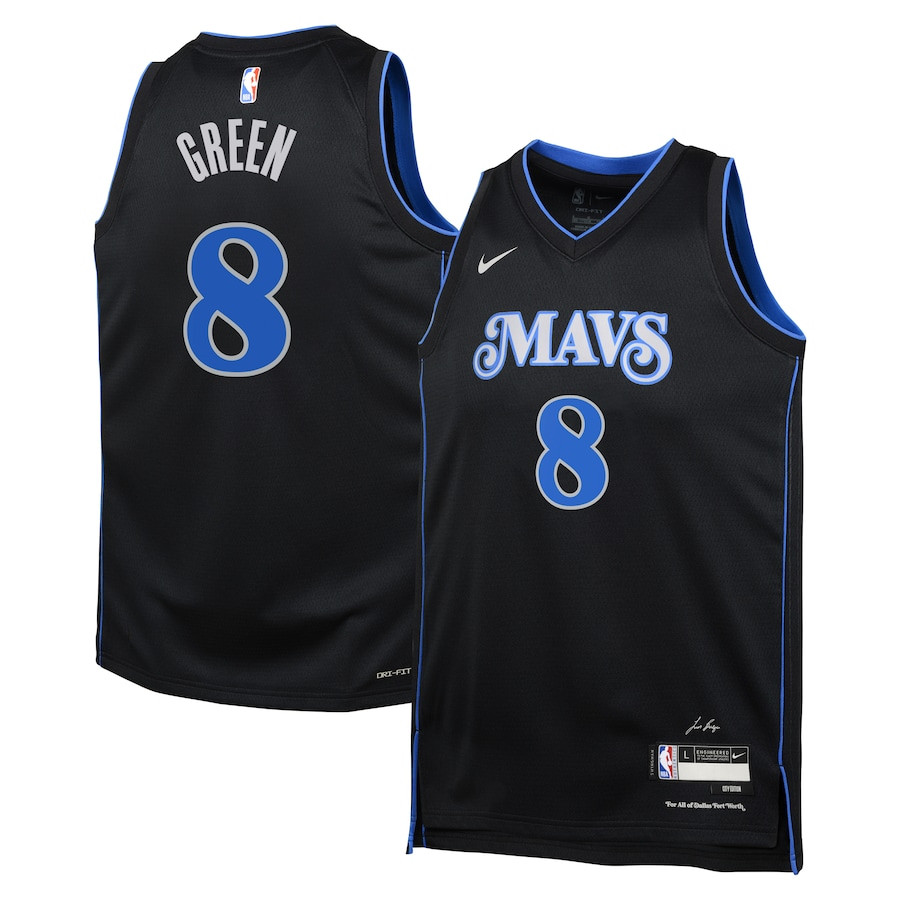 Josh Green 8 Dallas Mavericks 2023/24 City Edition Swingman Youth Jersey - Black