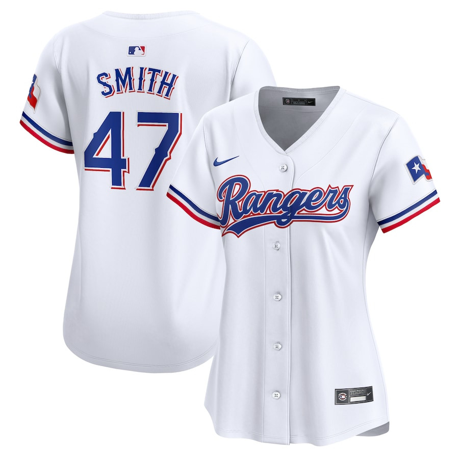 Josh H. Smith 47 Texas Rangers Women Home Limited Player Jersey - White