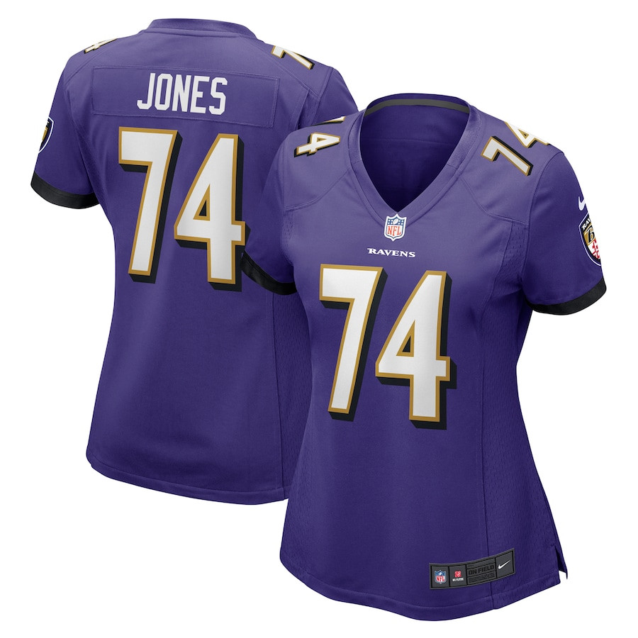 Josh Jones 74 Baltimore Ravens Women's Game Jersey - Purple Js3167