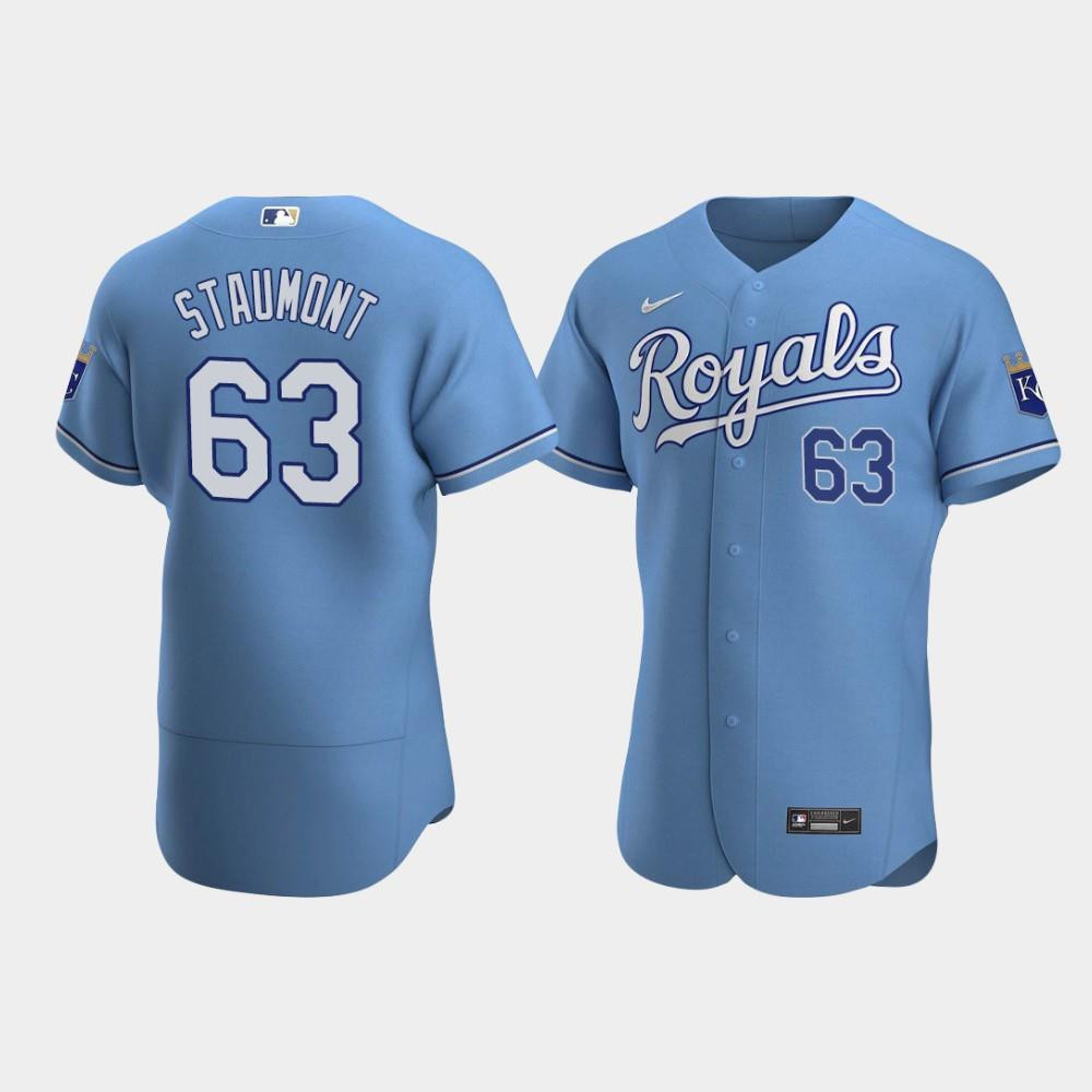 Josh Staumont 63 Kansas City Royals Light Blue Alternate Jersey