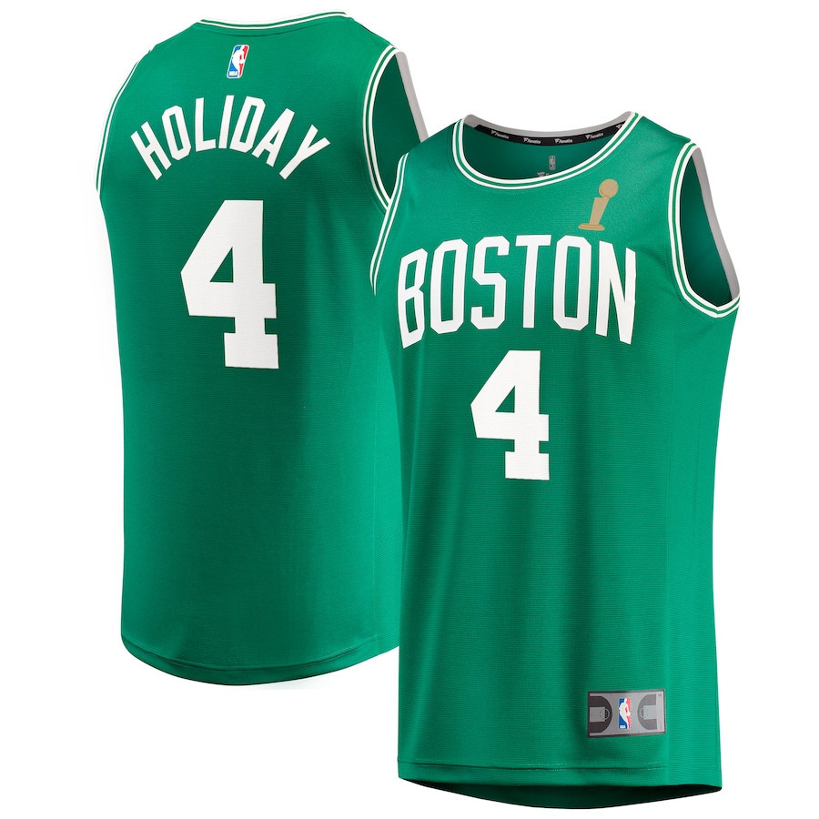 Jrue Holiday 4 Boston Celtics 2024 Finals Champions Jersey - Kelly Green - Icon Edition