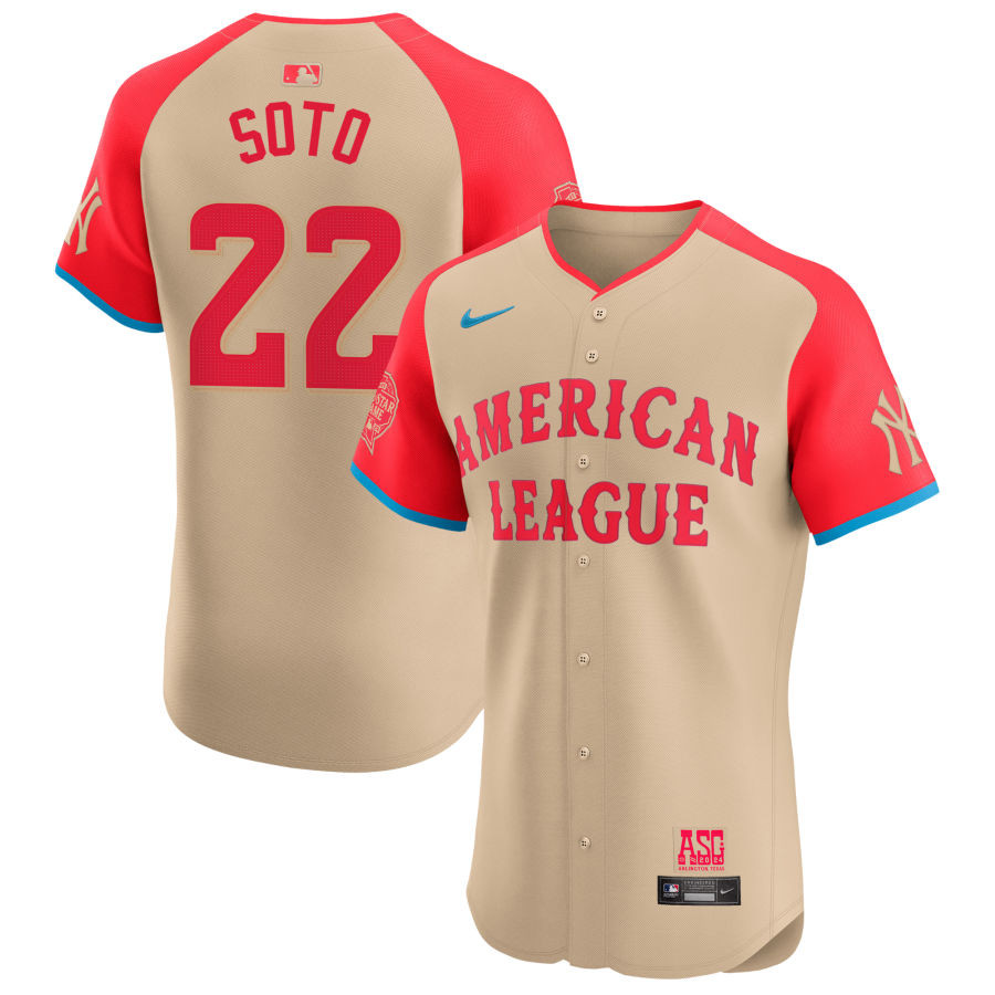 Juan Soto 2 American League 2024 All-star Game Elite Player Men Jersey - Cream