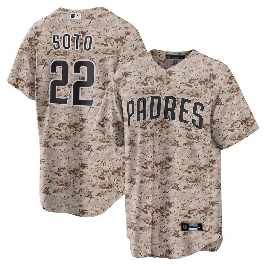 Juan Soto 22 San Diego Padres Usmc Alternate Men Jersey - Camo