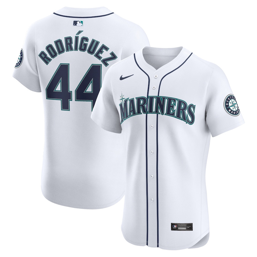 Julio Rodr?guez 44 Seattle Mariners Home Elite Player Men Jersey - White