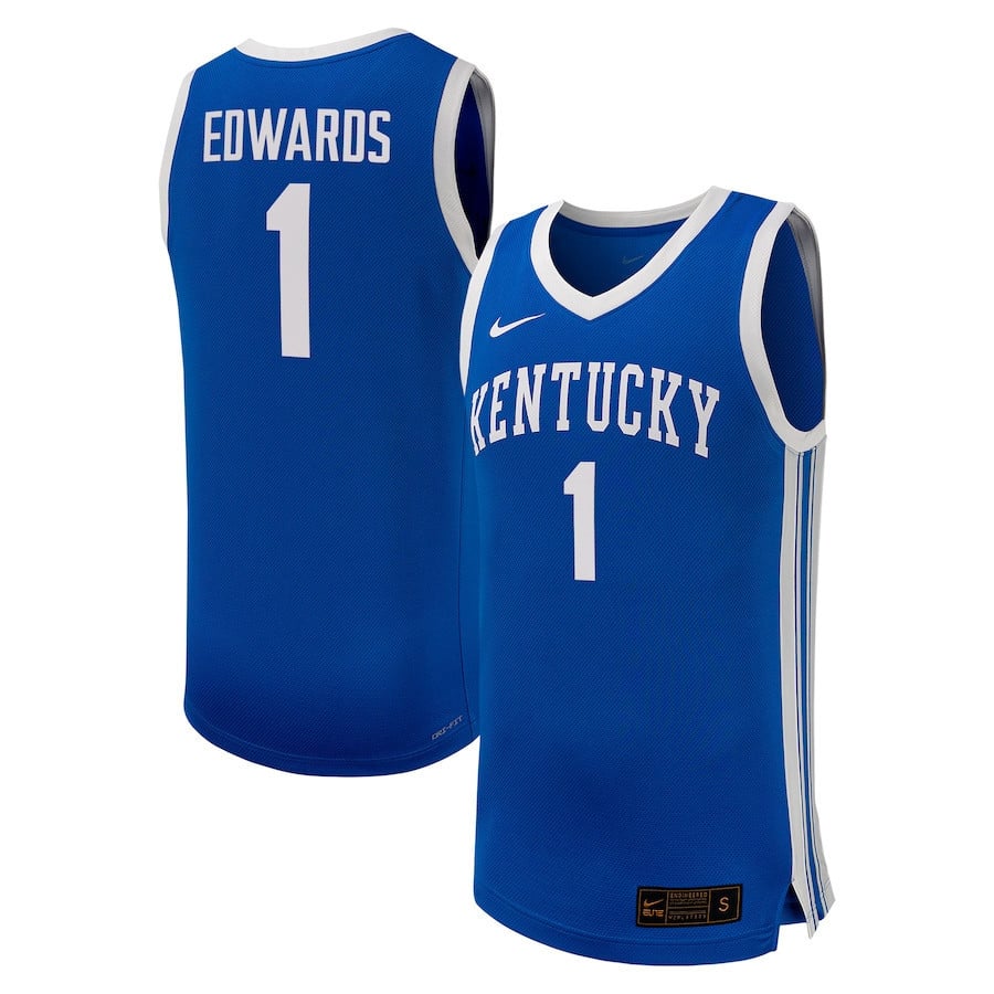Justin Edwards 1 Kentucky Wildcats Basketball Men Jersey - Royal