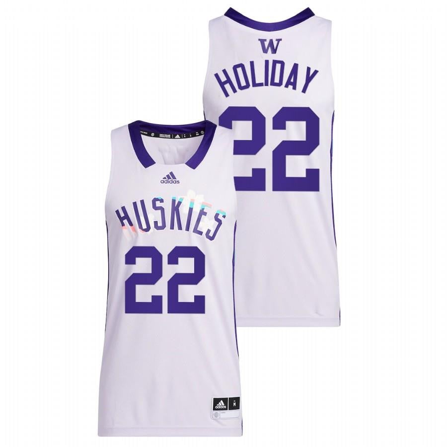 Justin Holiday 22 White Washington Huskies Basketball Honoring Black Excellence Jersey