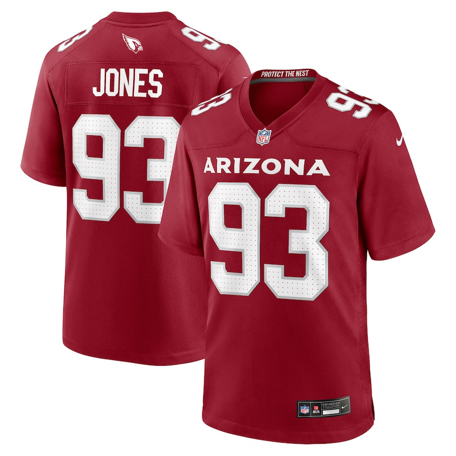 Justin Jones 93 Arizona Cardinals Team Game Men Jersey - Cardinal Js3658