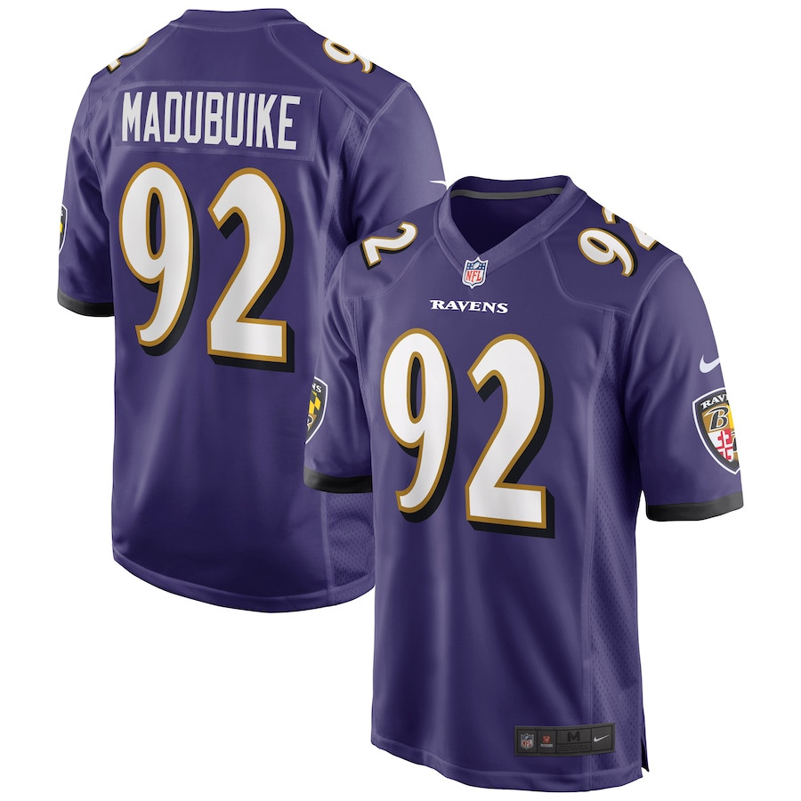 Justin Madubuike 92 Baltimore Ravens Men Game Jersey - Purple Js2092