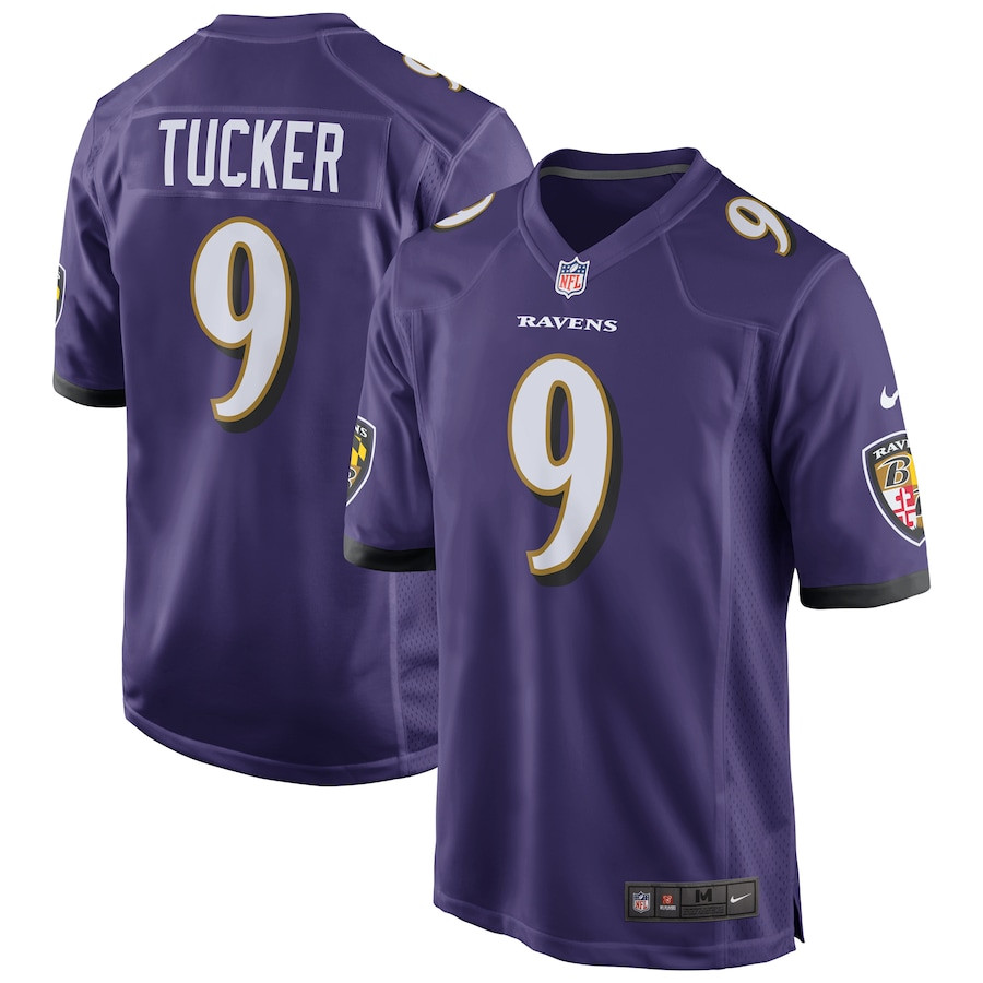 Justin Tucker 9 Baltimore Ravens Men Game Jersey - Purple Js8210