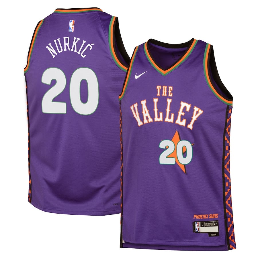 Jusuf Nurki? 20 Phoenix Suns 2024/25 Swingman Player Youth Jersey - City Edition - Purple